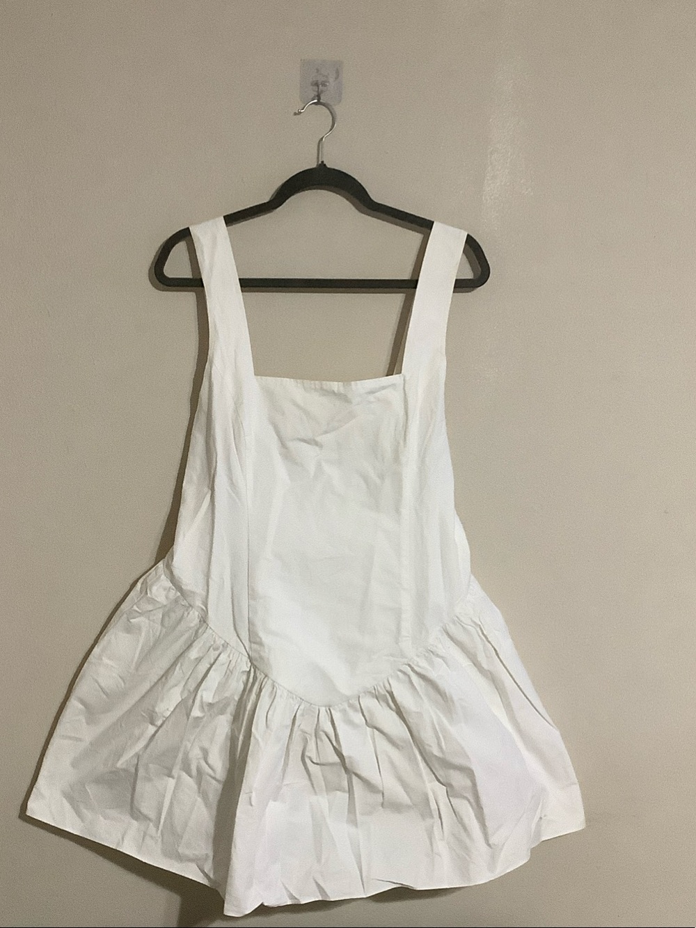 White Sleeveless Ruffled Mini Dress